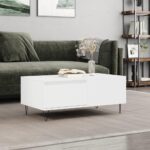 Sofabord 90x50x36,5 cm konstrueret træ hvid - Kategori: 4 Sofabord 90x50x36,5 cm konstrueret træ hvid