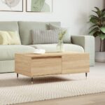 Sofabord 90x50x36,5 cm konstrueret træ sonoma-eg - Kategori: 4 Sofabord 90x50x36,5 cm konstrueret træ sonoma-eg