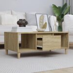 Sofabord 90x50x36,5 cm konstrueret træ sonoma-eg - Kategori: 4 Sofabord 90x50x36,5 cm konstrueret træ sonoma-eg