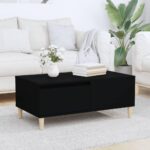 Sofabord 90x50x36,5 cm konstrueret træ sort - Kategori: 4 Sofabord 90x50x36,5 cm konstrueret træ sort