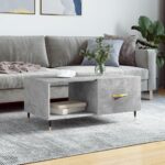 Sofabord 90x50x40 cm konstrueret træ betongrå - Kategori: 4 Sofabord 90x50x40 cm konstrueret træ betongrå