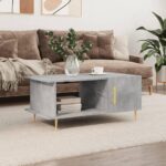 Sofabord 90x50x40 cm konstrueret træ betongrå - Kategori: 4 Sofabord 90x50x40 cm konstrueret træ betongrå