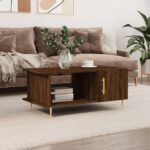 Sofabord 90x50x40 cm konstrueret træ brun egetræsfarve - Kategori: 4 Sofabord 90x50x40 cm konstrueret træ brun egetræsfarve