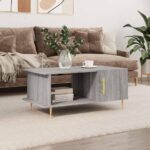 Sofabord 90x50x40 cm konstrueret træ grå sonoma-eg - Kategori: 4 Sofabord 90x50x40 cm konstrueret træ grå sonoma-eg