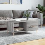 Sofabord 90x50x40 cm konstrueret træ grå sonoma-eg - Kategori: 4 Sofabord 90x50x40 cm konstrueret træ grå sonoma-eg