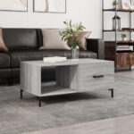 Sofabord 90x50x40 cm konstrueret træ grå sonoma-eg - Kategori: 4 Sofabord 90x50x40 cm konstrueret træ grå sonoma-eg