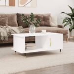 Sofabord 90x50x40 cm konstrueret træ hvid - Kategori: 4 Sofabord 90x50x40 cm konstrueret træ hvid
