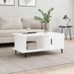 Sofabord 90x50x40 cm konstrueret træ hvid - Kategori: 4 Sofabord 90x50x40 cm konstrueret træ hvid