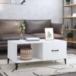 Sofabord 90x50x40 cm konstrueret træ hvid - Kategori: 4 Sofabord 90x50x40 cm konstrueret træ hvid