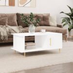 Sofabord 90x50x40 cm konstrueret træ hvid - Kategori: 4 Sofabord 90x50x40 cm konstrueret træ hvid