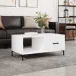 Sofabord 90x50x40 cm konstrueret træ hvid - Kategori: 4 Sofabord 90x50x40 cm konstrueret træ hvid