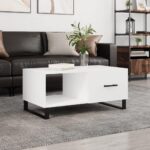Sofabord 90x50x40 cm konstrueret træ hvid - Kategori: 4 Sofabord 90x50x40 cm konstrueret træ hvid