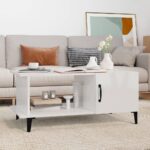 Sofabord 90x50x40 cm konstrueret træ hvid højglans - Kategori: 4 Sofabord 90x50x40 cm konstrueret træ hvid højglans