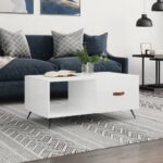 Sofabord 90x50x40 cm konstrueret træ hvid højglans - Kategori: 4 Sofabord 90x50x40 cm konstrueret træ hvid højglans