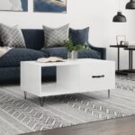 Sofabord 90x50x40 cm konstrueret træ hvid højglans - Kategori: 4 Sofabord 90x50x40 cm konstrueret træ hvid højglans