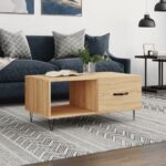 Sofabord 90x50x40 cm konstrueret træ sonoma-eg - Kategori: 4 Sofabord 90x50x40 cm konstrueret træ sonoma-eg