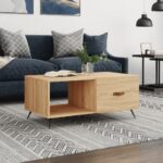 Sofabord 90x50x40 cm konstrueret træ sonoma-eg - Kategori: 4 Sofabord 90x50x40 cm konstrueret træ sonoma-eg