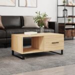 Sofabord 90x50x40 cm konstrueret træ sonoma-eg - Kategori: 4 Sofabord 90x50x40 cm konstrueret træ sonoma-eg