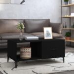 Sofabord 90x50x40 cm konstrueret træ sort - Kategori: 4 Sofabord 90x50x40 cm konstrueret træ sort