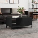 Sofabord 90x50x40 cm konstrueret træ sort - Kategori: 4 Sofabord 90x50x40 cm konstrueret træ sort