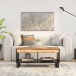 Sofabord 90x50x40 cm massivt genbrugstræ - Kategori: 4 Sofabord 90x50x40 cm massivt genbrugstræ