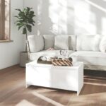Sofabord 90x50x41,5 cm konstrueret træ hvid - Kategori: 4 Sofabord 90x50x41,5 cm konstrueret træ hvid