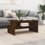 Sofabord 90x55x42,5 cm konstrueret træ brun egetræsfarve - Kategori: 4 Sofabord 90x55x42,5 cm konstrueret træ brun egetræsfarve
