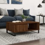 Sofabord 90x60x35 cm konstrueret træ brun egetræsfarve - Kategori: 4 Sofabord 90x60x35 cm konstrueret træ brun egetræsfarve