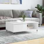 Sofabord 90x60x35 cm konstrueret træ hvid højglans - Kategori: 4 Sofabord 90x60x35 cm konstrueret træ hvid højglans