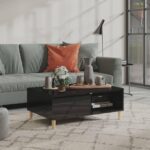 Sofabord 90x60x35 cm spånplade sort højglans - Kategori: 4 Sofabord 90x60x35 cm spånplade sort højglans