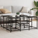 Sofabord 91x91x40 cm konstrueret træ sort - Kategori: 4 Sofabord 91x91x40 cm konstrueret træ sort