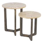 Sofabord Beige Bambus 40 x 40 x 45 cm Træ MDF - Kategori: 4 Sofabord Beige Bambus 40 x 40 x 45 cm Træ MDF