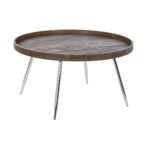 Sofabord Brun Sølvfarvet Metal Stål Træ MDF 30 x 40 cm 78 x 78 x 41,5 cm - Kategori: 4 Sofabord Brun Sølvfarvet Metal Stål Træ MDF 30 x 40 cm 78 x 78 x 41,5 cm