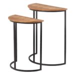 Sofabord Brun Sort Metal Jern Træ MDF 62,5 x 62,5 x 73 cm 62,5 x 31 x 73 cm (2 enheder) - Kategori: 4 Sofabord Brun Sort Metal Jern Træ MDF 62,5 x 62,5 x 73 cm 62,5 x 31 x 73 cm (2 enheder)