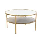 Sofabord Glamour Gylden Metal Spejl 87 x 87 x 48 cm - Kategori: 4 Sofabord Glamour Gylden Metal Spejl 87 x 87 x 48 cm