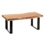 Sofabord Holo 120 x 60 x 47 cm Brun Sort Akacie