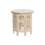 Sofabord Hvid Brun Mangotræ 53 x 53 x 53 cm