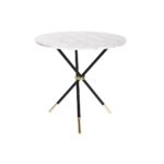 Sofabord Hvid Sort Gylden Metal Træ MDF 80 x 80 x 76 cm - Kategori: 4 Sofabord Hvid Sort Gylden Metal Træ MDF 80 x 80 x 76 cm