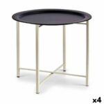 Sofabord Hvid Sort Metal 52 x 44 x 52 cm (4 enheder) - Kategori: 4 Sofabord Hvid Sort Metal 52 x 44 x 52 cm (4 enheder)