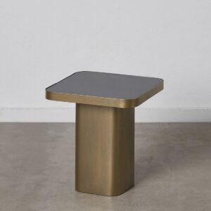 Sofabord Krystal Sort Gylden Metal 40 x 40 x 45 cm