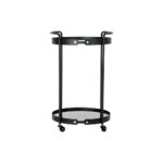 Sofabord Krystal Sort Metal (47 x 46 x 71 cm)