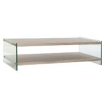 Sofabord Multifarvet Gennemsigtig Natur Træ Krystal Træ MDF 130 x 65 x 35,5 cm - Kategori: 4 Sofabord Multifarvet Gennemsigtig Natur Træ Krystal Træ MDF 130 x 65 x 35,5 cm