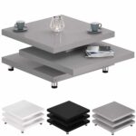 Sofabord New York Grå 72x72cm justerbart - Kategori: 4 Sofabord New York Grå 72x72cm justerbart