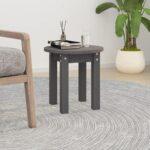 Sofabord Ø 35×35 cm massivt fyrretræ grå - Kategori: 4 Sofabord Ø 35x35 cm massivt fyrretræ grå