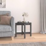Sofabord Ø 52,5×45 cm massivt fyrretræ grå - Kategori: 4 Sofabord Ø 52,5x45 cm massivt fyrretræ grå