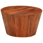 Sofabord Ø 52×30 cm massivt ru mangotræ - Kategori: 4 Sofabord Ø 52x30 cm massivt ru mangotræ