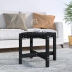 Sofabord Ø 62,5×45 cm massivt fyrretræ sort - Kategori: 4 Sofabord Ø 62,5x45 cm massivt fyrretræ sort