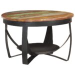 Sofabord Ø68×43 cm massivt genbrugstræ - Kategori: 4 Sofabord Ø68x43 cm massivt genbrugstræ