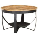 Sofabord Ø68×43 cm ru mangotræ - Kategori: 4 Sofabord Ø68x43 cm ru mangotræ
