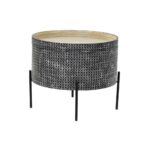 Sofabord Sølvfarvet Sort Metal MDF (45 x 45 x 39 cm) - Kategori: 4 Sofabord Sølvfarvet Sort Metal MDF (45 x 45 x 39 cm)